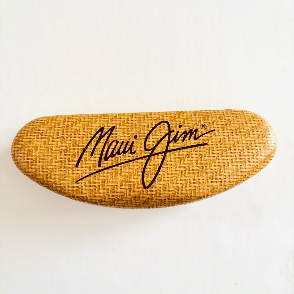 Maui Jim Hardshell Glasses Protection Case - Tan Woven-Look - Unisex - Pre-Owned